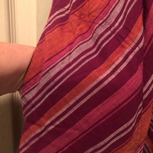 A New Day Sleeveless Belted Dress Multi Stripe , med (but can fit sm- la… - Picture 3 of 11